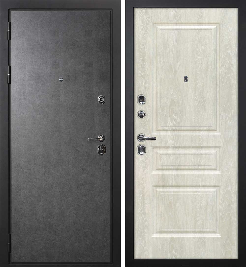 Дверь П-2/1 / Версаль-2 Штукатурка графит / Дуб седой