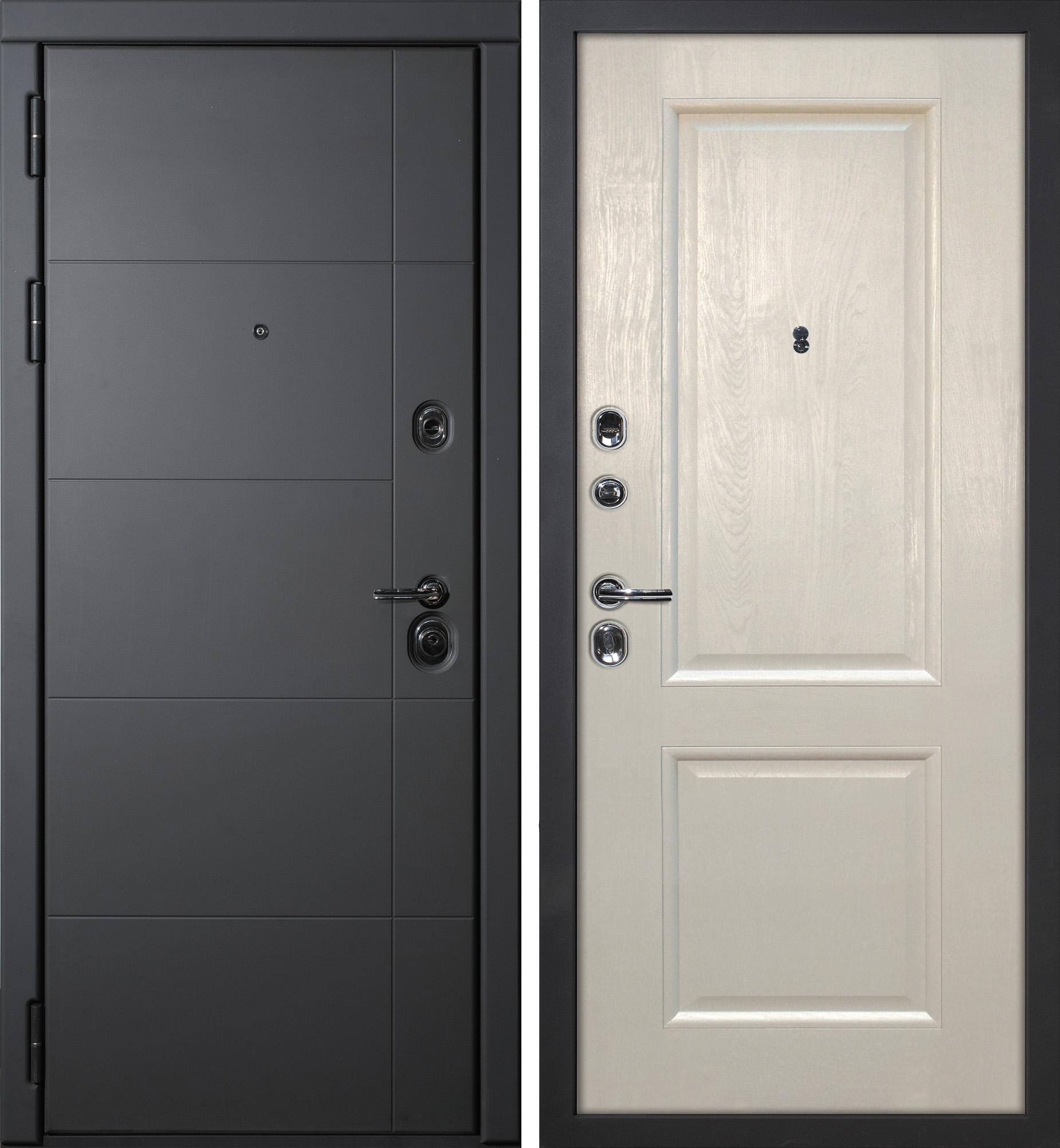 Дверь Э-1 / PSU-28 Серый софт / Бланжевое дерево