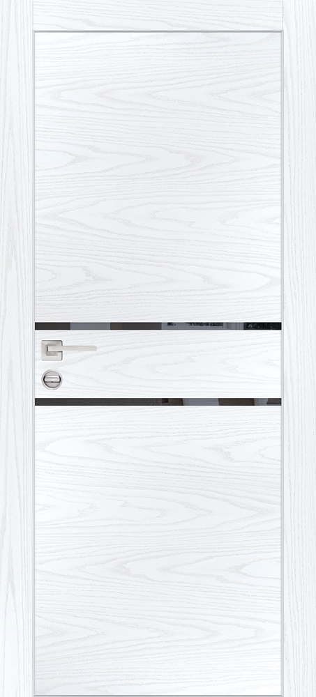 Двери ЭКОШПОН, ПВХ PROFILO PORTE PX-18 AL кромка с 4-х ст. со стеклом Дуб скай белый размер 200 х 60 см. артикул F0000088144
