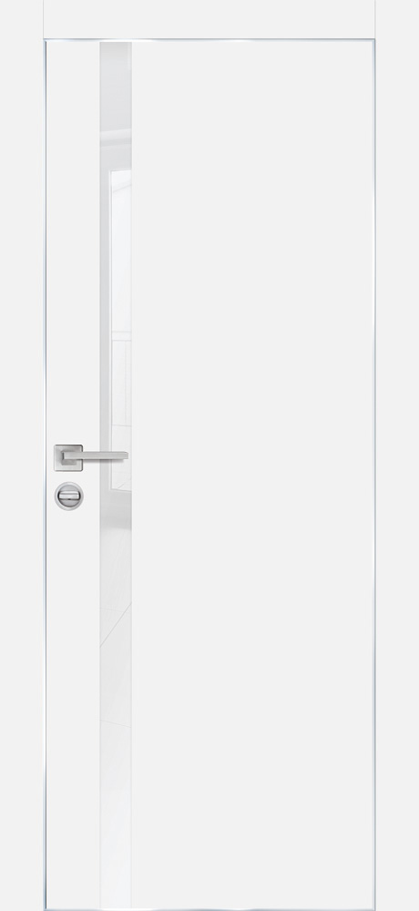 Двери ЭКОШПОН, ПВХ PROFILO PORTE PX-8 AL кромка с 4-х ст. со стеклом Белый размер 200 х 60 см. артикул F0000088772
