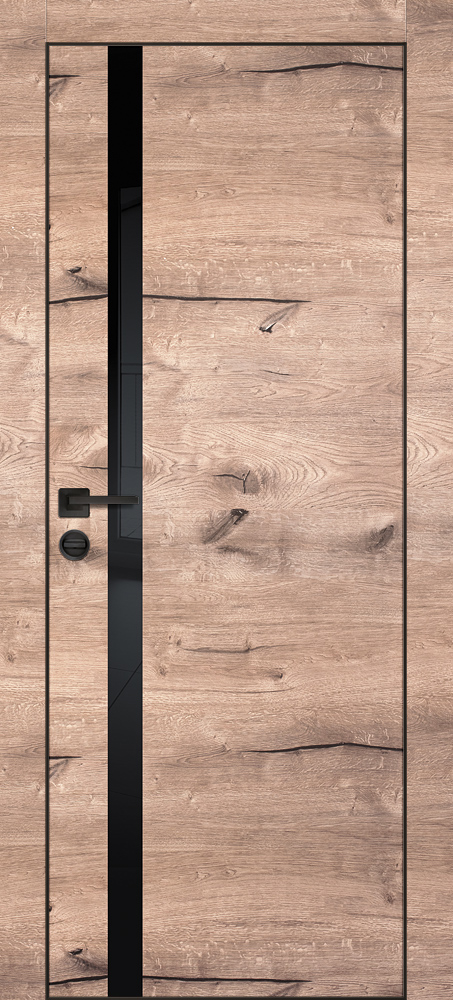 Дверь PX-8  черная кромка с 4-х ст....