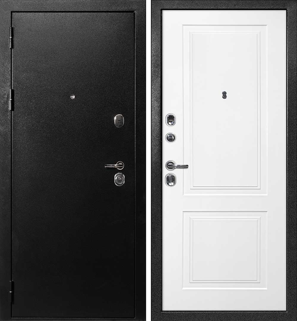 Дверь С-1 / Смальта-Лайн 04 Титан / Белый ral 9003