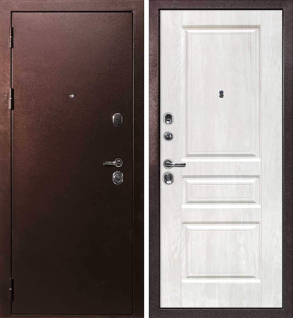 Дверь С-3/Версаль-2 Антик медный / Дуб жемчужный