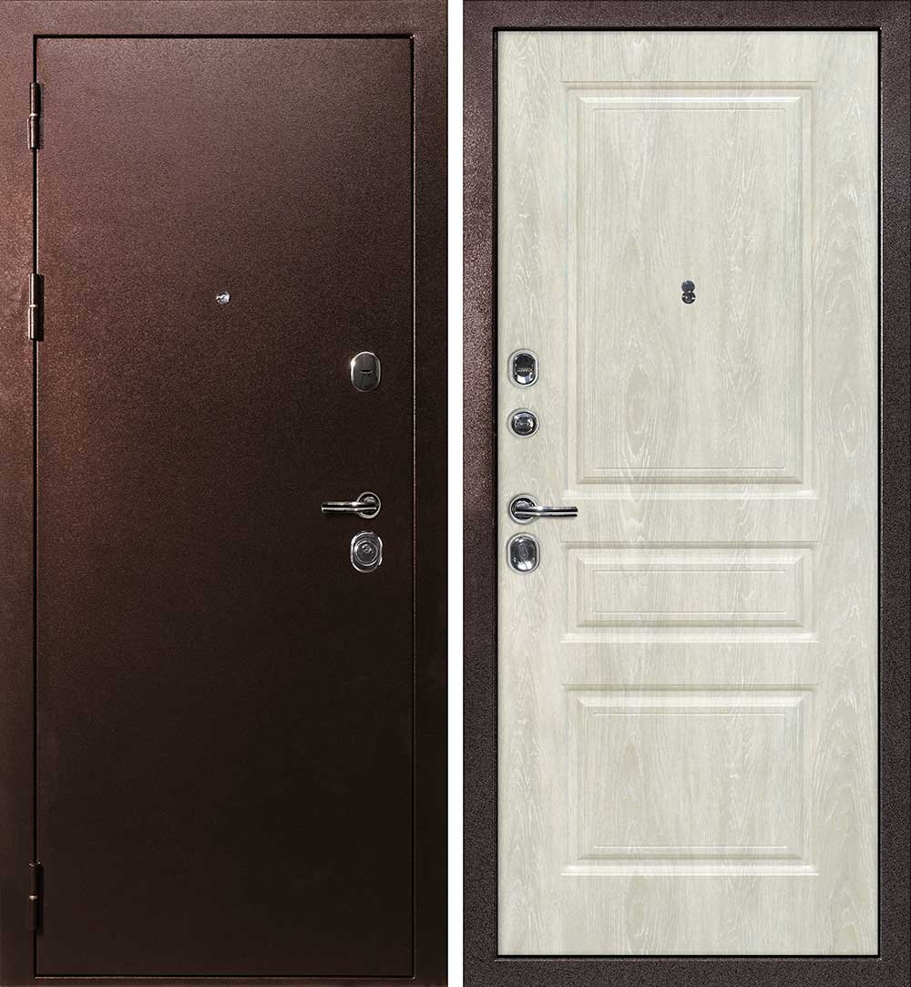 Дверь С-3/Версаль-2 Антик медный / Дуб седой