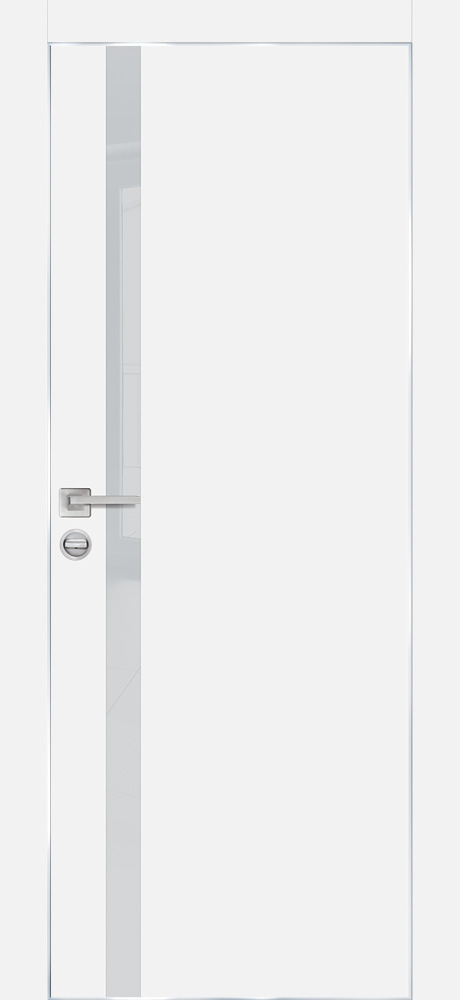 Двери ЭКОШПОН, ПВХ PROFILO PORTE PX-8 AL кромка с 4-х ст. со стеклом Белый размер 200 х 60 см. артикул F0000089810