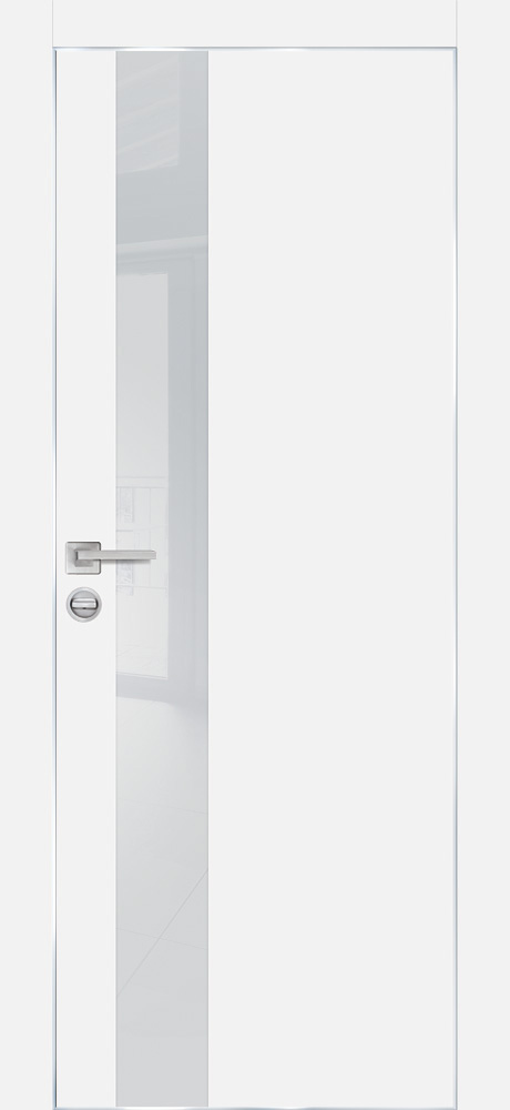 Двери ЭКОШПОН, ПВХ PROFILO PORTE PX-10 AL кромка с 4-х ст. со стеклом Белый размер 200 х 60 см. артикул F0000089815