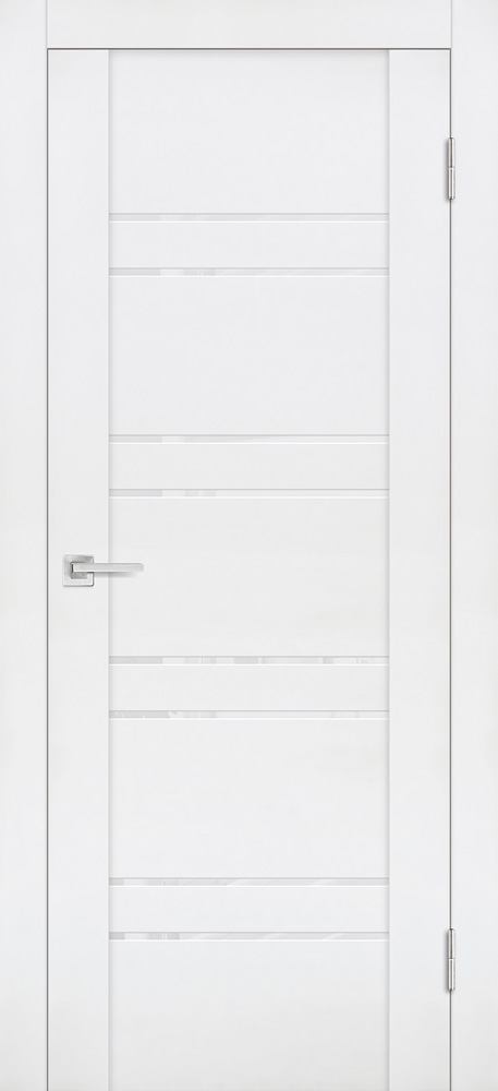 Двери ЭКОШПОН, ПВХ PROFILO PORTE PST-1 со стеклом белый бархат