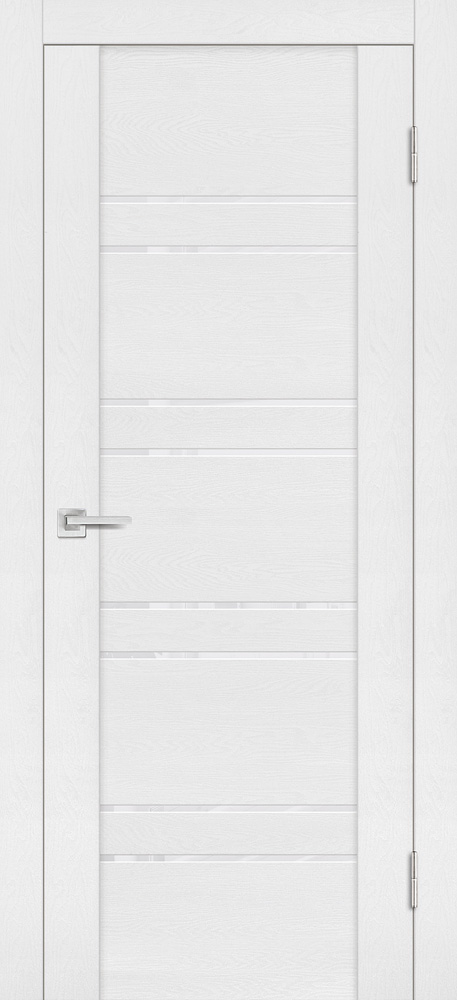 Двери ЭКОШПОН, ПВХ PROFILO PORTE PST-1 со стеклом белый ясень