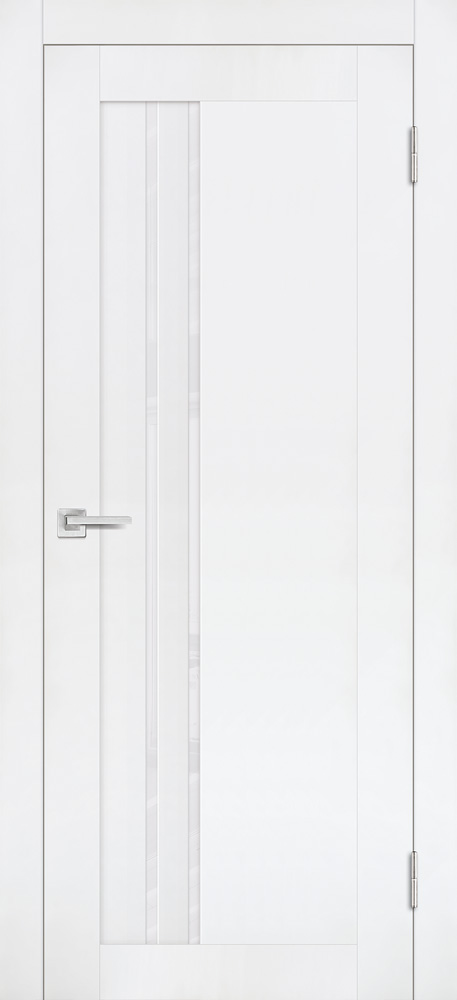 Двери ЭКОШПОН, ПВХ PROFILO PORTE PST-10 со стеклом белый бархат