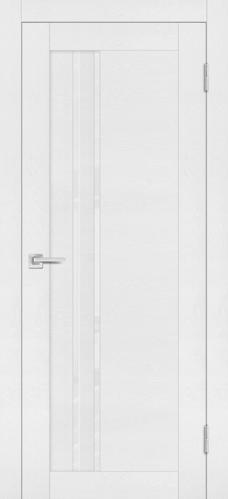 Двери ЭКОШПОН, ПВХ PROFILO PORTE PST-10 со стеклом белый ясень
