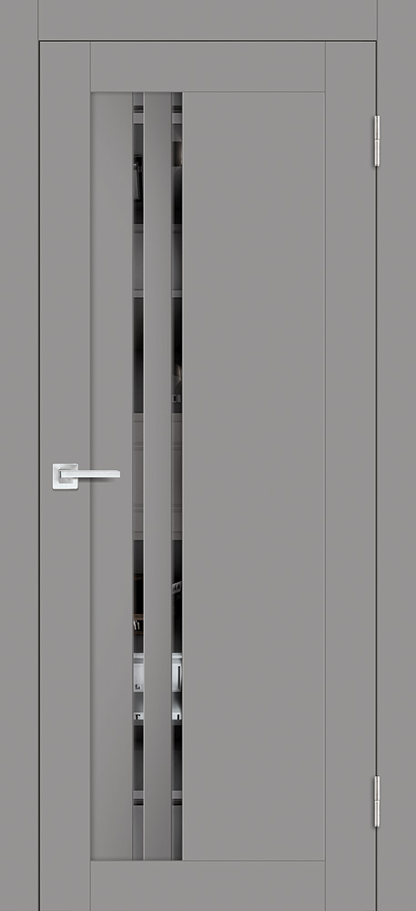 Двери ЭКОШПОН, ПВХ PROFILO PORTE PST-10 со стеклом серый бархат
