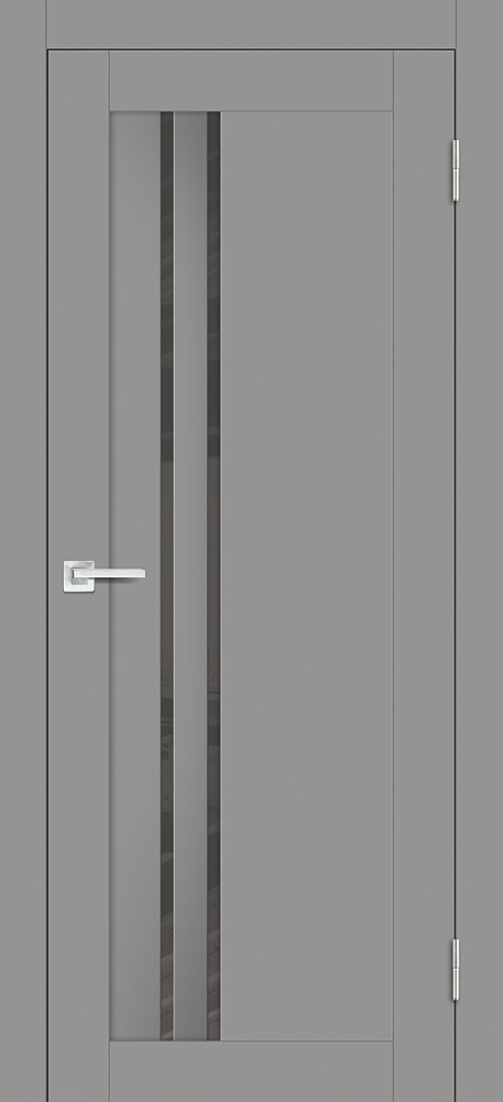 Двери ЭКОШПОН, ПВХ PROFILO PORTE PST-10 со стеклом серый бархат размер 190 х 60 см. артикул F0000090141