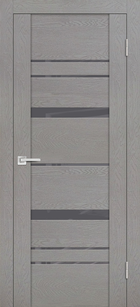 Двери ЭКОШПОН, ПВХ PROFILO PORTE PST-2 со стеклом серый ясень размер 190 х 55 см. артикул F0000090228