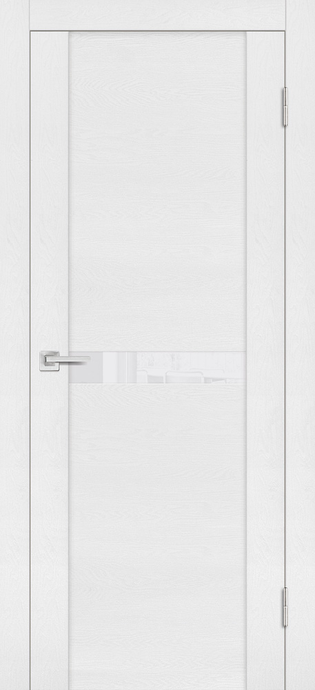 Двери ЭКОШПОН, ПВХ PROFILO PORTE PST-3 со стеклом белый ясень