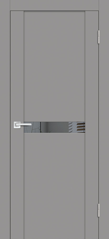 Двери ЭКОШПОН, ПВХ PROFILO PORTE PST-3 со стеклом серый бархат размер 190 х 55 см. артикул F0000090281