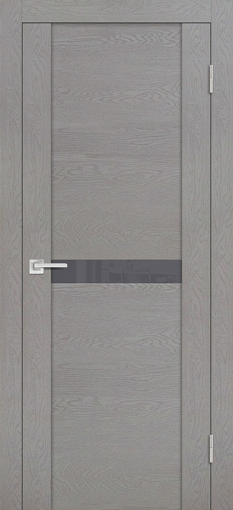 Двери ЭКОШПОН, ПВХ PROFILO PORTE PST-3 со стеклом серый ясень размер 190 х 55 см. артикул F0000090300