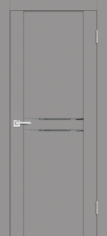 Двери ЭКОШПОН, ПВХ PROFILO PORTE PST-4 со стеклом серый бархат размер 190 х 55 см. артикул F0000090353