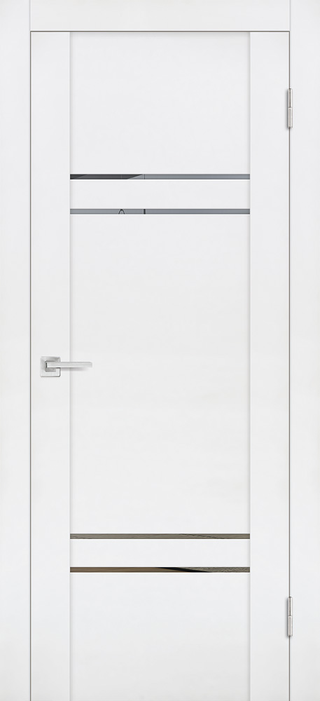 Двери ЭКОШПОН, ПВХ PROFILO PORTE PST-5 со стеклом белый бархат размер 190 х 55 см. артикул F0000090389