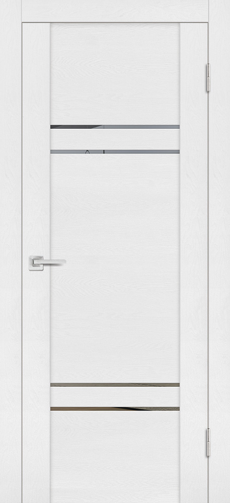 Двери ЭКОШПОН, ПВХ PROFILO PORTE PST-5 со стеклом белый ясень размер 190 х 55 см. артикул F0000090407
