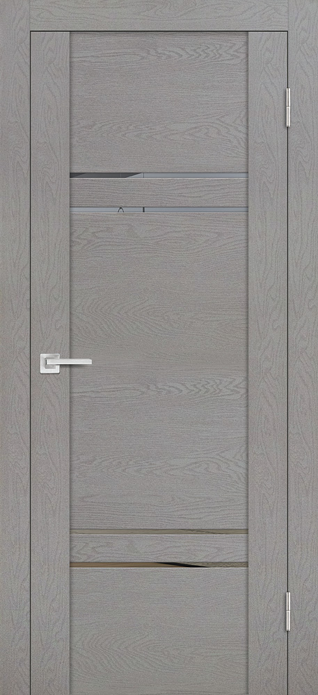Двери ЭКОШПОН, ПВХ PROFILO PORTE PST-5 со стеклом серый ясень