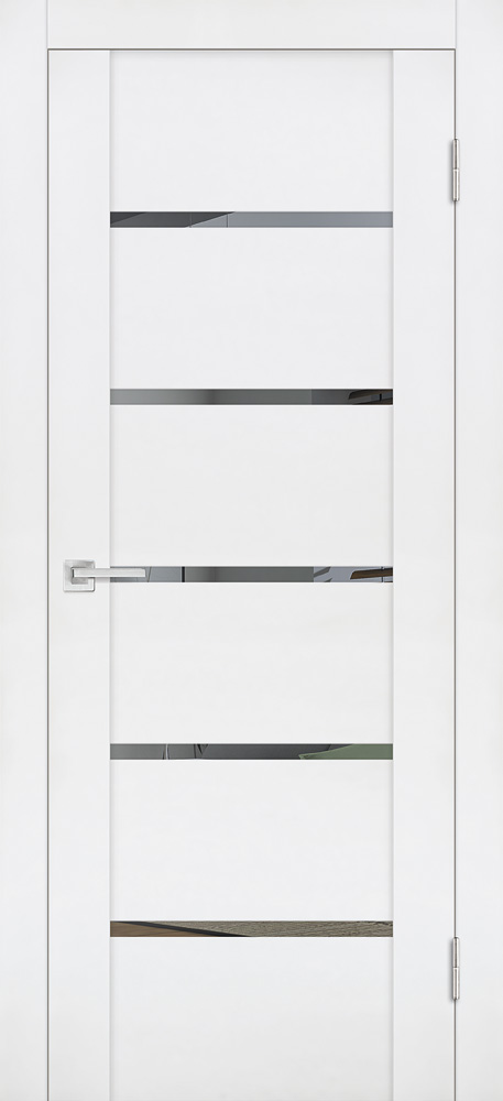 Двери ЭКОШПОН, ПВХ PROFILO PORTE PST-7 со стеклом белый бархат размер 190 х 55 см. артикул F0000090461