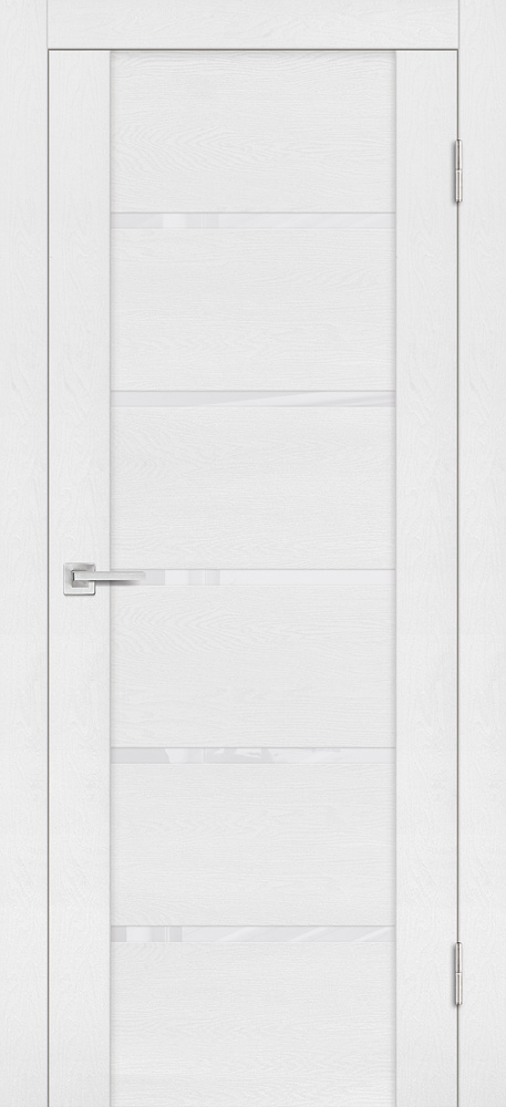 Двери ЭКОШПОН, ПВХ PROFILO PORTE PST-7 со стеклом белый ясень