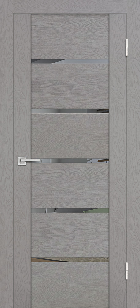 Двери ЭКОШПОН, ПВХ PROFILO PORTE PST-7 со стеклом серый ясень