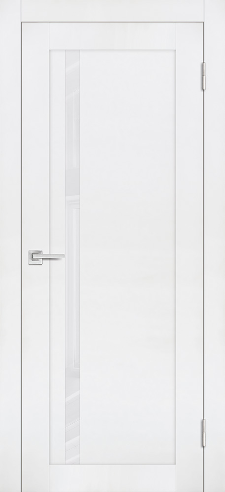 Двери ЭКОШПОН, ПВХ PROFILO PORTE PST-8 со стеклом белый бархат