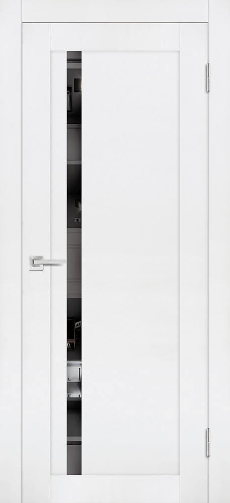 Двери ЭКОШПОН, ПВХ PROFILO PORTE PST-8 со стеклом белый бархат размер 190 х 55 см. артикул F0000090533