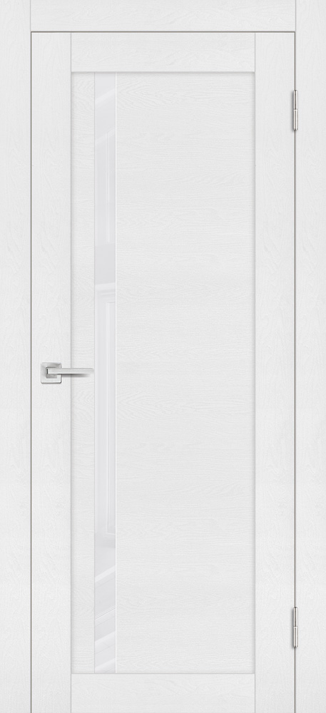 Двери ЭКОШПОН, ПВХ PROFILO PORTE PST-8 со стеклом белый ясень