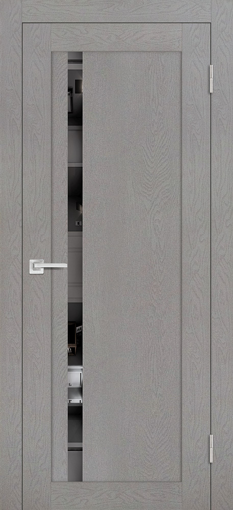 Двери ЭКОШПОН, ПВХ PROFILO PORTE PST-8 со стеклом серый ясень