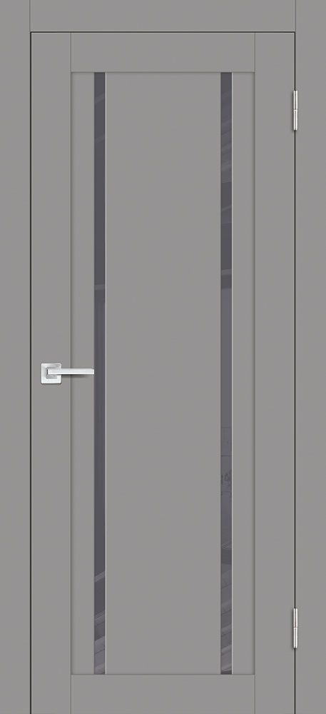 Двери ЭКОШПОН, ПВХ PROFILO PORTE PST-9 со стеклом серый бархат размер 190 х 55 см. артикул F0000090642