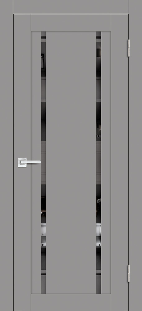Двери ЭКОШПОН, ПВХ PROFILO PORTE PST-9 со стеклом серый бархат