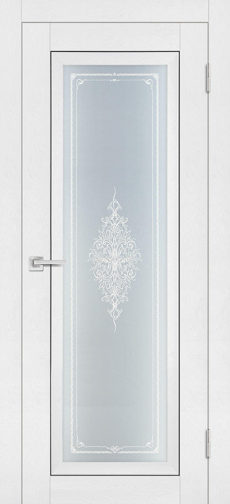 Двери ЭКОШПОН, ПВХ PROFILO PORTE PST-25 со стеклом белый ясень