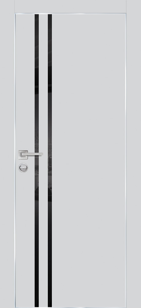 Двери ЭКОШПОН, ПВХ PROFILO PORTE PX-11 AL кромка с 4-х ст. со стеклом Агат размер 200 х 60 см. артикул F0000092063
