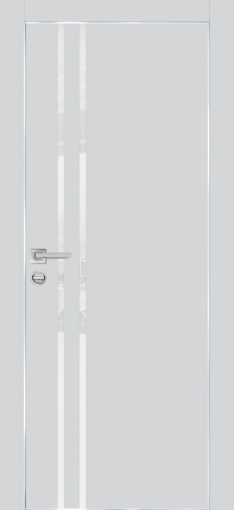 Двери ЭКОШПОН, ПВХ PROFILO PORTE PX-11 AL кромка с 4-х ст. со стеклом Агат размер 200 х 60 см. артикул F0000092066
