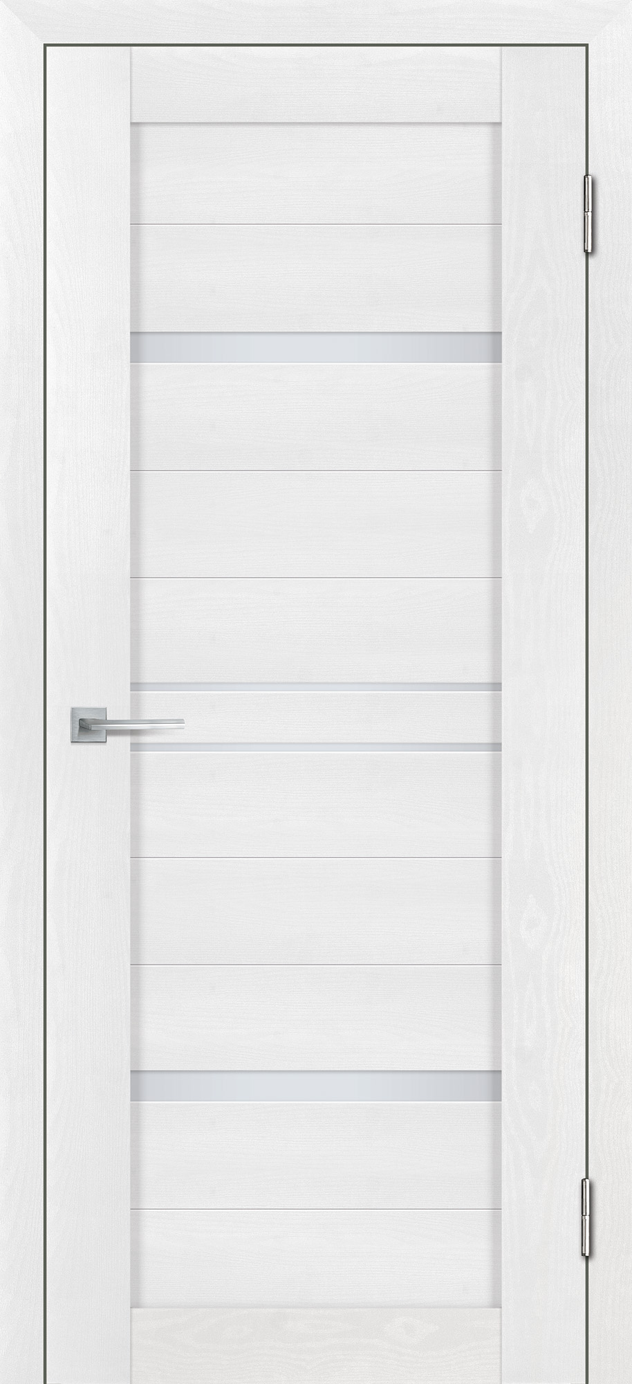 Двери ЭКОШПОН, ПВХ STABILE PORTE Деко-18 nanotex soft со стеклом белый тик размер 200 х 60 см. артикул F0000092419