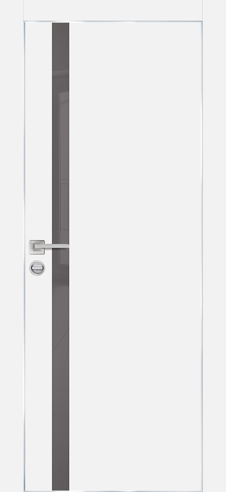 Двери ЭКОШПОН, ПВХ PROFILO PORTE PX-8 AL кромка с 4-х ст. со стеклом Белый размер 200 х 60 см. артикул F0000092743