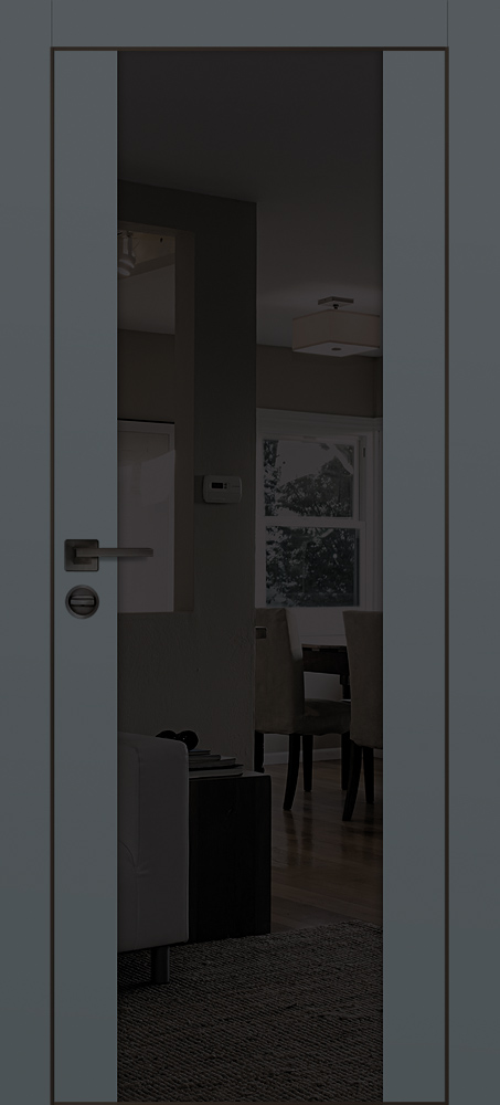 Двери ЭКОШПОН, ПВХ PROFILO PORTE PX-7 черная кромка с 4-х ст. со стеклом Графит размер 200 х 60 см. артикул F0000093644