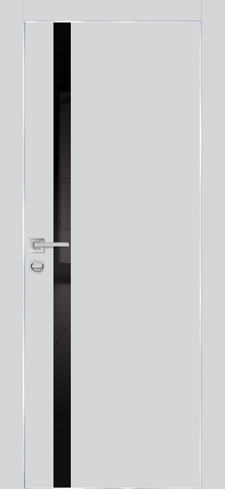 Двери ЭКОШПОН, ПВХ PROFILO PORTE PX-8 AL кромка с 4-х ст. со стеклом Агат размер 200 х 60 см. артикул F0000094924