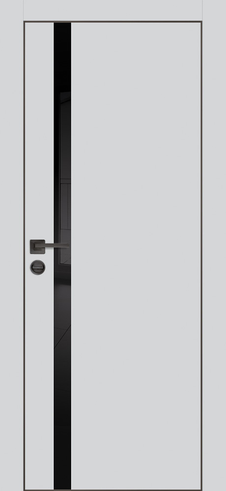 Двери ЭКОШПОН, ПВХ PROFILO PORTE PX-8 черная кромка с 4-х ст. со стеклом Агат размер 200 х 60 см. артикул F0000094933