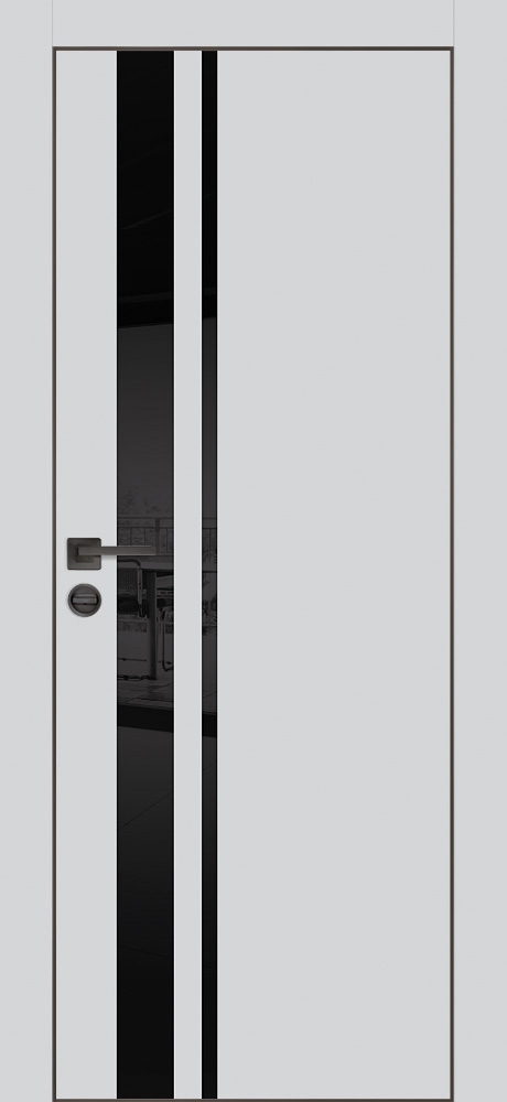 Двери ЭКОШПОН, ПВХ PROFILO PORTE PX-16 черная кромка с 4-х ст. со стеклом Агат размер 200 х 60 см. артикул F0000094938