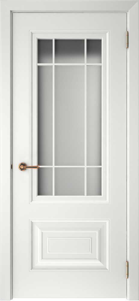 Двери крашеные (Эмаль) ТЕКОНА Смальта-46 со стеклом Белый ral размер 200 х 90 см. артикул F0000094994