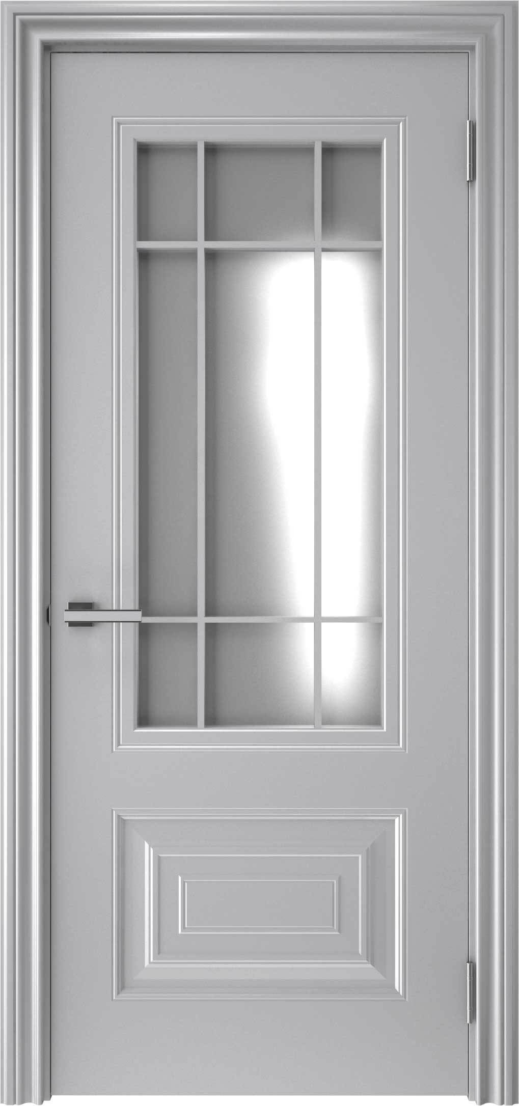 Двери крашеные (Эмаль) ТЕКОНА Смальта-46 со стеклом Серый ral