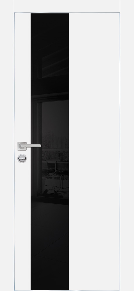 Двери ЭКОШПОН, ПВХ PROFILO PORTE PX-6 AL кромка с 4-х ст. со стеклом Белый размер 200 х 60 см. артикул F0000095170