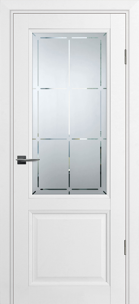 Двери ЭКОШПОН, ПВХ PROFILO PORTE PSU-37 со стеклом Белый размер 200 х 60 см. артикул F0000095773