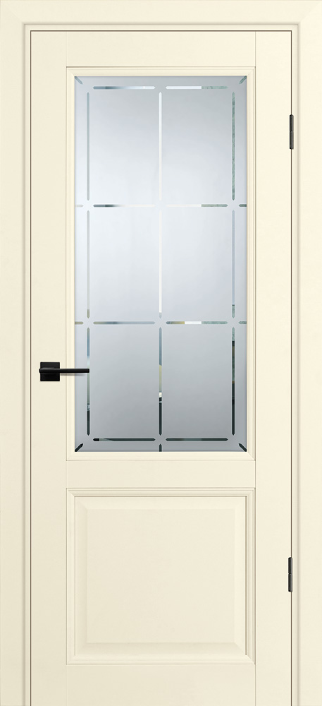 Двери ЭКОШПОН, ПВХ PROFILO PORTE PSU-37 со стеклом Магнолия размер 200 х 60 см. артикул F0000095777