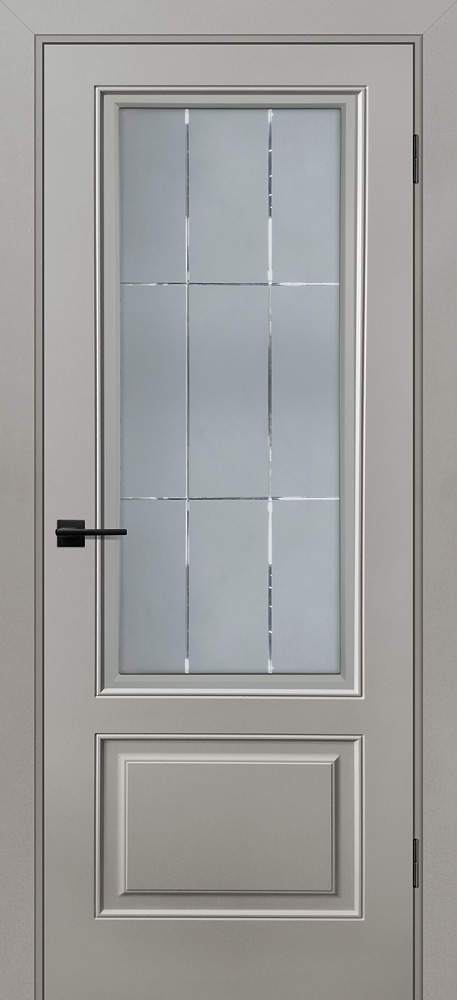 Двери крашеные (Эмаль) ТЕКОНА Смальта-Шарм 12 со стеклом Malva размер 200 х 60 см. артикул F0000095862