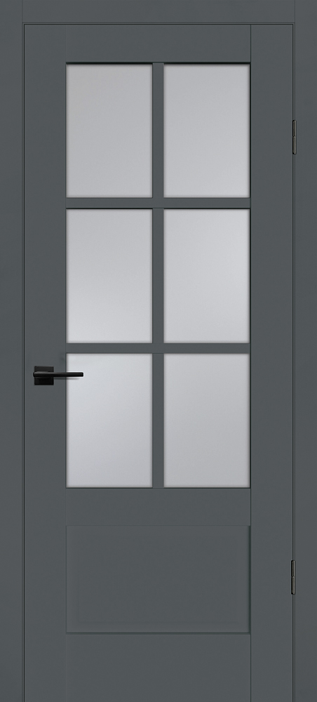 Двери ЭКОШПОН, ПВХ PROFILO PORTE PSC-43 со стеклом Графит