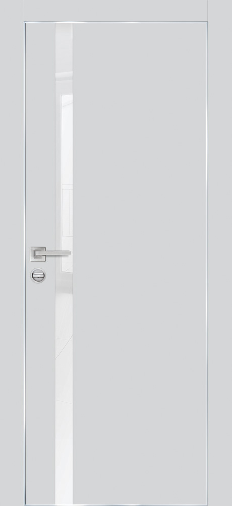 Двери ЭКОШПОН, ПВХ PROFILO PORTE PX-8 AL кромка с 4-х ст. со стеклом Агат размер 200 х 60 см. артикул F0000096601